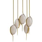 Studio M Locket 22" Wide Multi Light Pendant Natural Aged Brass