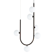 Studio M Contour 6 Light 24" Wide LED Abstract Pendant by Nina Magon Brushed Bronze