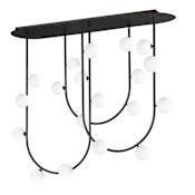 Studio M Contour 19 Light 52" Wide LED Semi-Flush Ceiling Fixture by Nina Magon Brushed Bronze