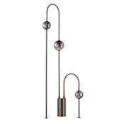 Studio M Dreamer 62" Tall LED Tree Floor Lamp Black Chrome / Mirror Smoke