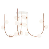 Studio M Contour 15 Light 47" Wide LED Chandelier by Nina Magon Palazzo Pink