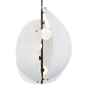 Studio M Chips 5 Light 35" Wide LED Chandelier by Mat Sanders Matte White