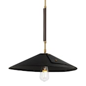 Studio M Cavalier 16" Wide LED Pendant by Nina Magon Natural Aged Brass