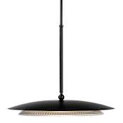 Studio M Prismatic 20" Wide LED Pendant by Nina Magon Black / Clear Ribbed