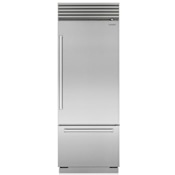 Sub-Zero Classic Series 30 Inch Wide 17 Cu. Ft. Energy Star Certified Bottom Freezer Refrigerator with Right Handed Door and ClearSight™ LED Lighting Classic Stainless
