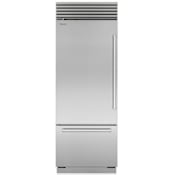 Sub-Zero Classic Series 30 Inch Wide 17 Cu. Ft. Energy Star Certified Bottom Freezer Refrigerator with Internal Water Dispenser and Left Handed Door Classic Stainless