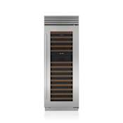 Sub-Zero Classic Series 30 Inch Wide 146 Bottle Capacity Built-In Wine Cooler with Dual Zone Cooling and Right Handed Door - High Altitude Model Classic Stainless