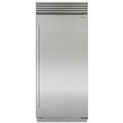 Sub-Zero Classic Series 36 Inch Wide 22.8 Cu. Ft. Energy Star Certified Column Refrigerator with Right Handed Door and Adjustable Crisper Bins Classic Stainless