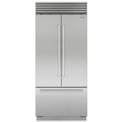 Sub-Zero Over-and-Under 36 Inch Wide 20.5 Cu. Ft. French Door Refrigerator with Night Mode Classic Stainless