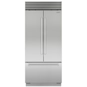 Sub-Zero Over-and-Under 36 Inch Wide 20.5 Cu. Ft. French Door Refrigerator with ClearSight™ LED Lighting Classic Stainless