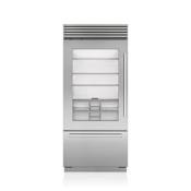Sub-Zero Classic Series 36 Inch Wide 25.5 Cu. Ft. Bottom Freezer Refrigerator with Left Handed Door and ClearSight™ LED Lighting Classic Stainless