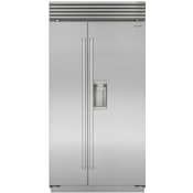 Sub-Zero Classic Series 42 Inch Wide 24 Cu. Ft. Side By Side Refrigerator with Fold Up Freezer Shelf Classic Stainless