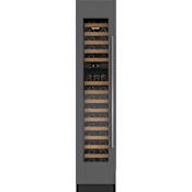Sub-Zero Designer Series 18 Inch Wide 59 Bottle Capacity Built-In Wine Cooler with Dual Zone Cooling and Left Handed Door Panel Ready