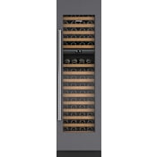Sub-Zero Designer Series 24 Inch Wide 102 Bottle Capacity Built-In Wine Cooler with Dual Zone Cooling and Right Handed Door - High Altitude Model Panel Ready