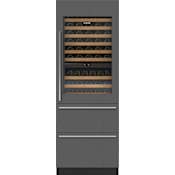 Sub-Zero Designer Series 30 Inch Wide 86 Bottle Capacity Built-In Wine Cooler with Dual Zone Cooling and Right Handed Door - High Altitude Model Panel Ready