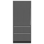 Sub-Zero Designer Series 36 Inch Wide 20.4 Cu. Ft. Panel Ready Energy Star Certified All Fridge Refrigerator with Water Dispenser and Left Handed Door Panel Ready