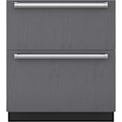 Sub-Zero 30 Inch Wide 4.9 Cu. Ft. Capacity Energy Star Rated Freezer Drawers Custom Panel