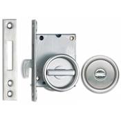 Sugatsune Privacy Sliding Door Latch with Thumbturn and Coin Turn Release Stainless Steel