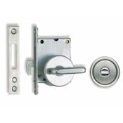 Sugatsune Privacy Sliding Door Latch with Lever and Coin Turn Release Stainless Steel