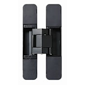 Sugatsune 4-1/2 Inch 3-Way Adjustable Invisible Door Hinge with 180 Degree Opening Angle - Single Hinge Matte Black