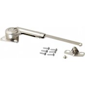 Sugatsune Left Handed Adjustable Top-Opening Cabinet Lid Stay with 70 or 105 Degree Opening Angle and Soft-Down Function Nickel