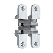 Sugatsune 2-3/8 Inch High Full Inset Invisible Cabinet Door Hinge Satin Chrome
