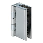 Sugatsune Full Inset Screw-On Glass Cabinet Door Hinge with 22 Pound Weight Capacity Stainless Steel