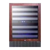 Summit 24 Inch Wide 46 Bottle Capacity Panel Ready Wine Cooler with Digital Thermostat Panel Ready