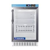 Summit Accucold 20 Inch Wide 2.65 Cu. Ft. ADA Compliant Pharmacy Refrigerator with Door Lock White / Stainless Steel