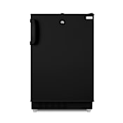 Summit Accucold 20 Inch Wide 2.68 Cu. Ft. Compact Refrigerator with Adjustable Shelves in Black Black