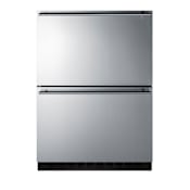 Summit 24 Inch Wide 3.7 Cu. Ft. Outdoor Rated Refrigerator Drawers with ADA Design Stainless Steel
