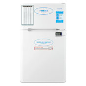 Summit 19 Inch Wide 3.2 Cu. Ft. General Purpose Refrigerator / Freezer with External Temperature Readout White