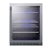 Summit 24 Inch Wide 4.2 Cu. Ft. Merchandiser Refrigerator - ADA Compliant Stainless Steel