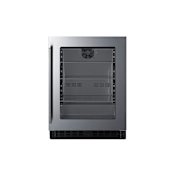 Summit 24 Inch Wide 3.25 Cu. Ft. Compact Freezerless Refrigerator with Adjustable Legs Stainless Steel
