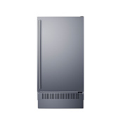 Summit 18 Inch Wide Built-In Undercounter Ice Machine with 60 Lbs. Daily Ice Production and Interior Light Stainless Steel