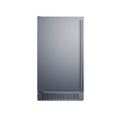Summit 18 Inch Wide Built-In Undercounter Ice Machine with 60 Lbs. Daily Ice Production, ADA Compliant Design, and Automatic Defrost - Left Swing Door Stainless Steel