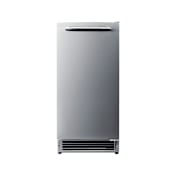 Summit 15 Inch Wide 22 Lbs. Capacity Built-In Ice Maker with 25 Lbs. Daily Ice Production and Adjustable Height Stainless Steel