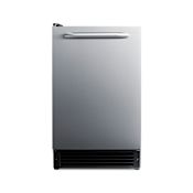 Summit 15 Inch Wide 12 Lbs. Capacity Built-In Ice Maker with 15 Lbs. Daily Ice Production and Removable Bin Stainless Steel