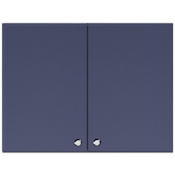 Summit 24 Inch Wide x 18 Inch Tall Double Door Wall Cabinet with Concealed Hinges and Easy Adjusting Blue