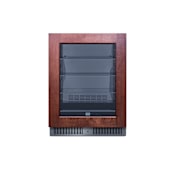 Summit 24 Inch Wide Panel Ready Beverage Cooler with Digital Controls and LED Lights Panel Ready
