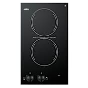 Summit 12 Inch Wide 115V Built In Electric Cooktop with Black Ceramic Glass Surface Black