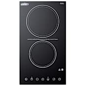 Summit 12 Inch Wide Built-In Electronic Cooktop with Automatic Shut Off and 1800 Watt Element Black
