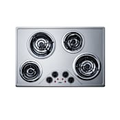 Summit 30 Inch Wide ADA Compliant Built-In Electric Cooktop Stainless Steel