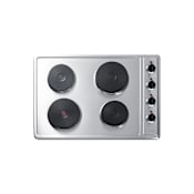Summit 30 Inch Wide 4 Burner Electric Cooktop with Burner Indicator Lights Stainless Steel