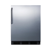 Summit 24 Inch Wide 5.1 Cu. Ft. ADA Compliant Compact Refrigerator with Towel Bar Handle Stainless Steel