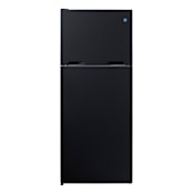 Summit 28 Inch Wide 14.3 Cu. Ft. Left Hinge Top Freezer Refrigerator with Icemaker Black / Black