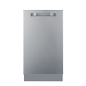 Summit 18 Inch Wide 8 Place Setting Built-In Top Control Dishwasher with Half Load Function Stainless Steel