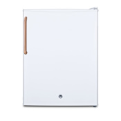 Summit Accucold 19 Inch Wide 2.4 Cu. Ft. Refrigerator with Copper Handle White