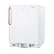 Summit Accucold 24 Inch Wide 5.5 Cu. Ft. General Purpose Medical Refrigerator with Copper Handle White