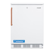 Summit Accucold 24 Inch Wide 5.5 Cu. Ft. General Purpose Medical Refrigerator with Copper Handle and Keyed Lock White